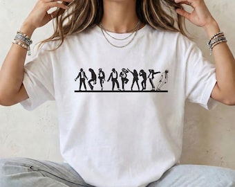 MJ Silhouette Pop Music T-Shirt: Music Lover Retro Dance Tee