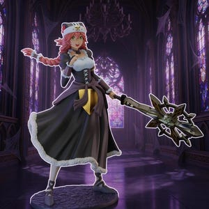 Lupusregina Beta STL - Overlord Figure | Battle Maid Anime Character | 3D Print Model for Resin and FDM