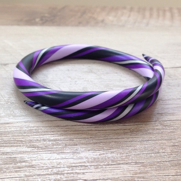 Twisted Purple Bangle Bracelet, Spiral Bracelet, Arm Candy, Size Stretches, Bright, Fashion, Fun, Friendship, Spring
