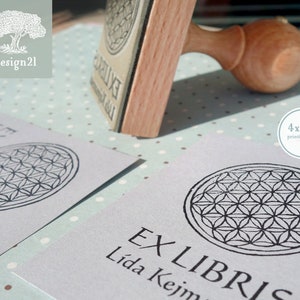 Il Fiore della Vita: timbro personalizzato (4x6 cm)