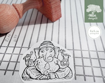 Ganesha: stamp (4x4 cm)