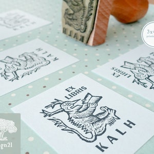Duivel: gepersonaliseerde rubberen stempel (3x4 cm)