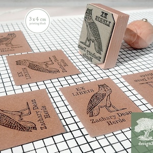 Ägyptische Eule: personalisierter Stempel (3x4 cm)