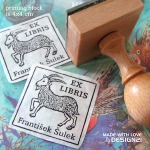 Capricorno: timbro personalizzato (4x4 cm)