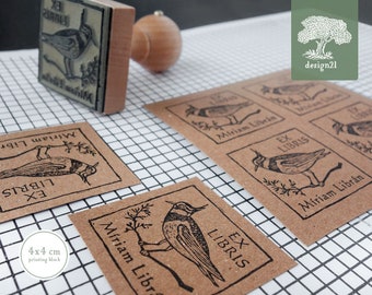 Lapwing: personalised rubber stamp (4x4 cm)