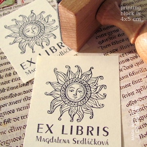 Sun: personalised rubber stamp (4x5 cm)