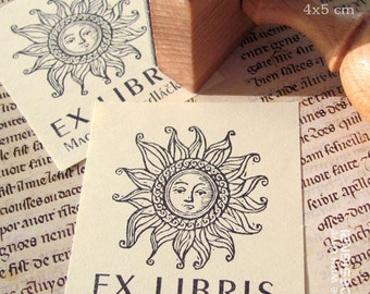 Sun: personalised rubber stamp (4x5 cm)