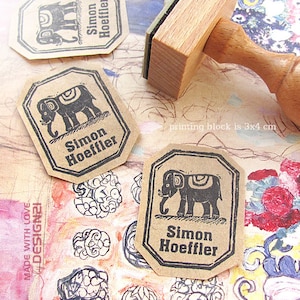 Olifant: gepersonaliseerde stempel (3x4 cm)