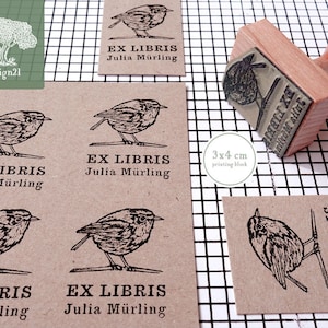 Robin: personalised stamp (3x4 cm)