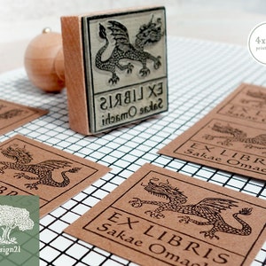 Dragone cinese : timbro individualizzare (4x4 cm)