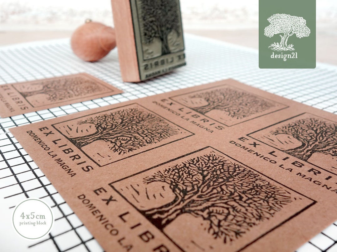 Treee Stamp Tree: Personalised Rubber Stamp (4x5 Cm) - Etsy