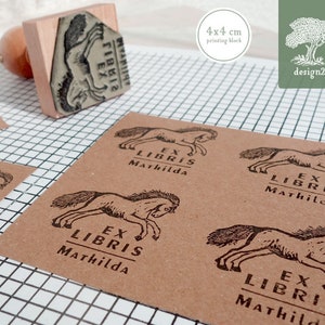 Cavallo: timbro personalizzato (4x4 cm)