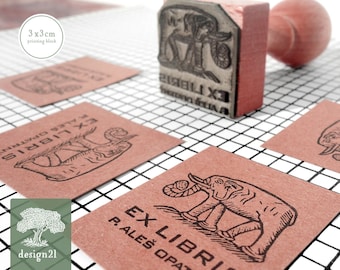 Elephant: personalised stamp (3x3 cm)