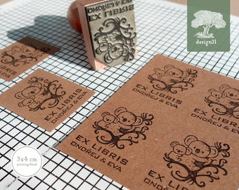 Koala bear: personalised rubber stamp (3x4 cm)