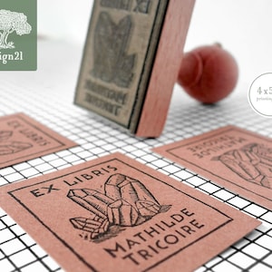Kristal: gepersonaliseerde rubberen stempel (4x5 cm)