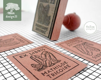 Crystal: personalised rubber stamp (4x5 cm)