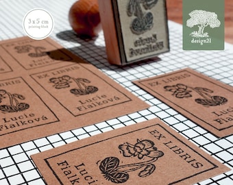 Violet: personalised rubber stamp (3x5 cm)