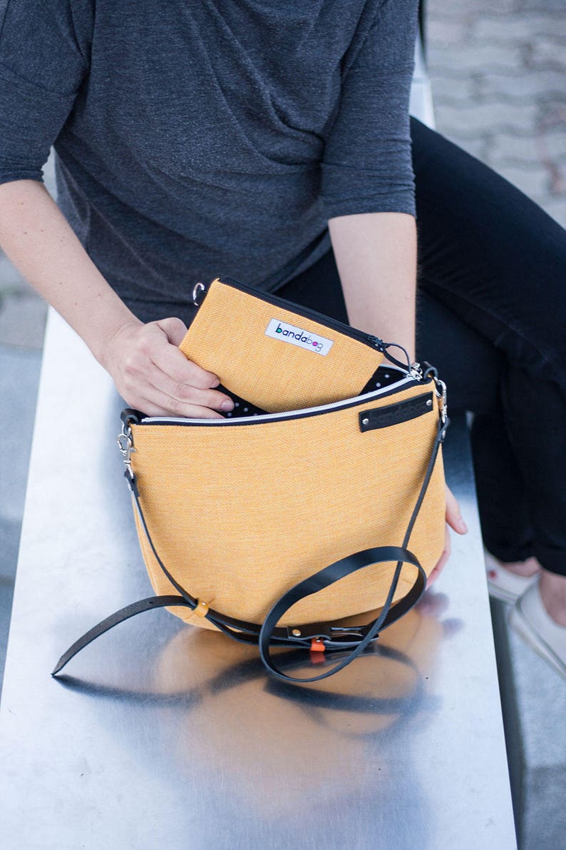 Yellow crossbody bag messenger bag yellow shoulder bag Etsy