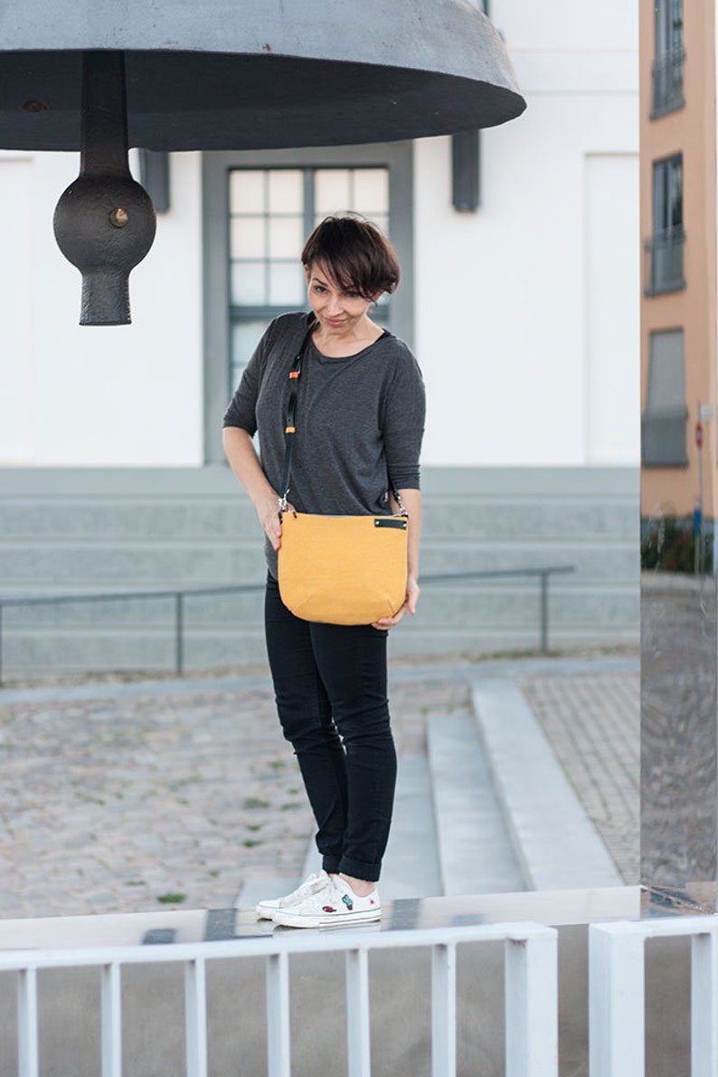 Yellow crossbody bag messenger bag yellow shoulder bag Etsy