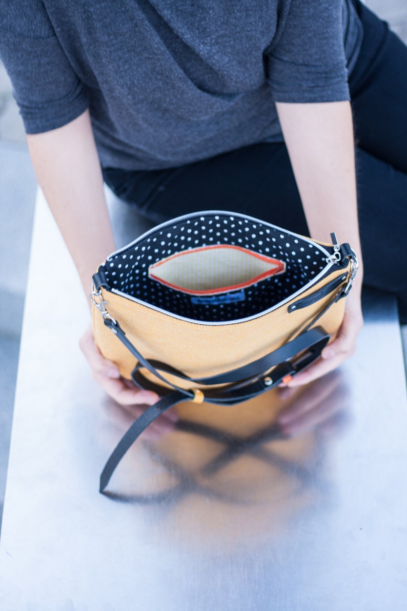 Yellow crossbody bag messenger bag yellow shoulder bag Etsy