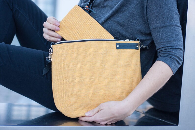 Yellow crossbody bag messenger bag yellow shoulder bag Etsy