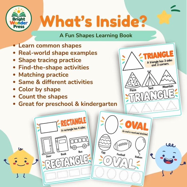 Preschool Shapes Worksheets | Shape Tracing, Matching & Coloring ...