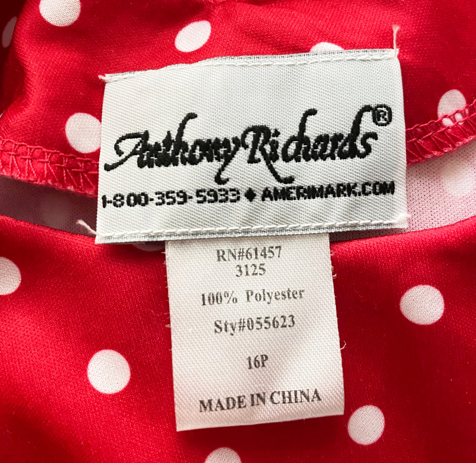 A54 1990s Anthony Richards Amerimark Red Polka Dot Blouson Etsy