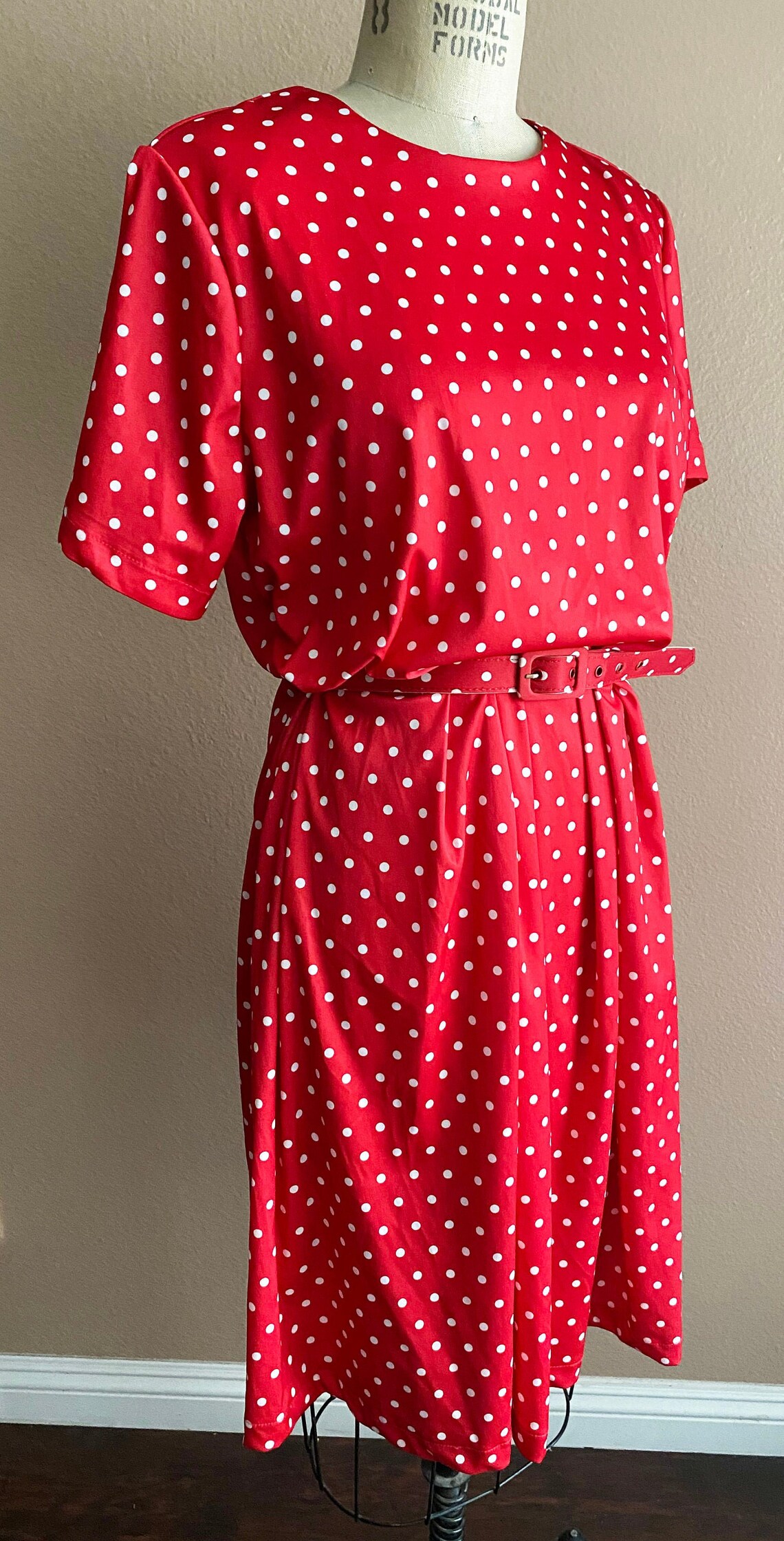 A54 1990s Anthony Richards Amerimark Red Polka Dot Blouson Etsy