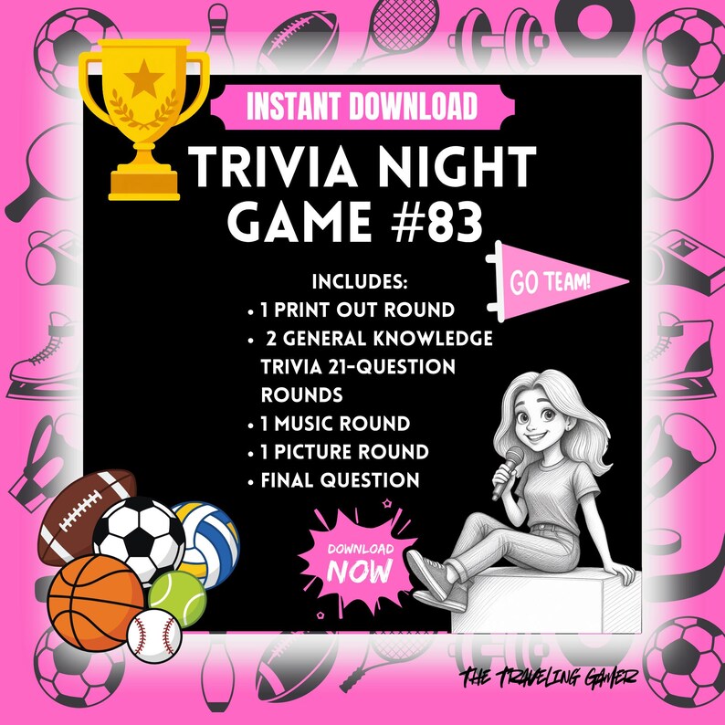 Sports Downloadable Trivia Game for Bars and Pubs - Etsy