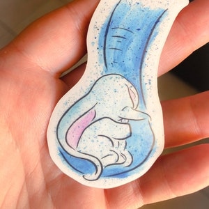 Elegant Dumbo Inspired Watercolor Vinyl Sticker - 3 inch