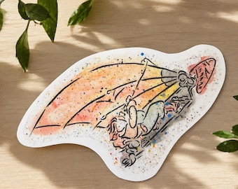 Treasure Planet Inspired Hawkins Sticker | Space Pirate Fan Art | Watercolor Fantasy Sticker Watercolor Vinyl Sticker - 3 inch