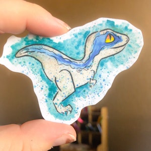 Captivating Blue or Beta Inspired Watercolor Vinyl Sticker - 3 inch