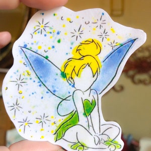Enchanting Tinker Bell Inspired Watercolor Vinyl Sticker - 3 Inch