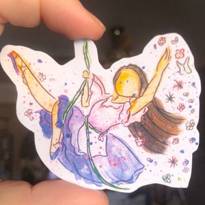 Enchanting Isabela Watercolor Vinyl Sticker - 3 Inches