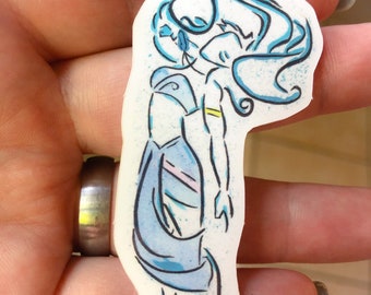 Whimsical Kida Inspired Watercolor Vinyl Sticker - 3 Inches