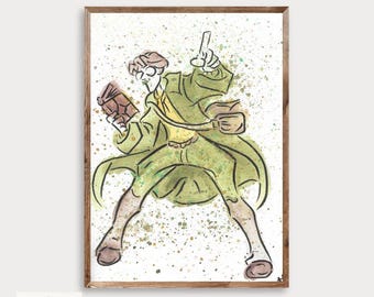 Milo Thatch Watercolor Print | Atlantis Explorer Art (Digital Download)