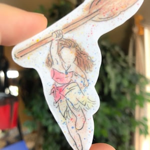 Watercolor Painting Moana Waterproof Vinyl Sticker