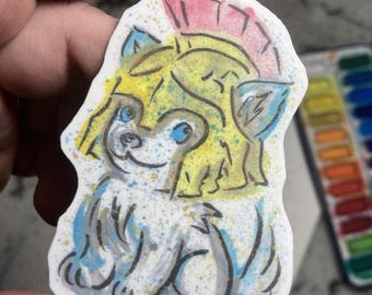 The Wolf and the Warrior – Telemachus in His Father’s Helmet – Vinyl Watercolor Waterproof 3-Inch Sticker
