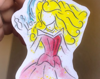 Elegant Aurora Inspired Watercolor Vinyl Sticker- 3 Inch