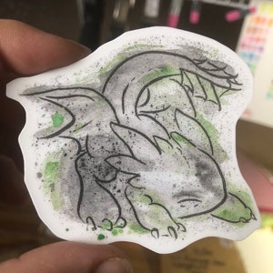 Adorable Toothless Dragon Inspired Watercolor Vinyl Sticker - 3 inch