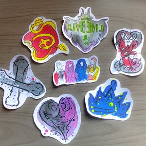 Descendant Inspired Watercolor Vinyl Sticker(s) - 3 inches