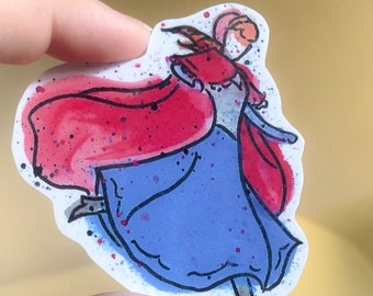 Enticing Anna Inspired Watercolor Vinyl Sticker - 3 Inch
