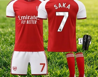Custom 26/27 Arsenal Home/Away Soccer Kit, Men's, Youth, Kids Football Jersey Set, Gyokeres 14 Saka 7, Personalized Name and Number