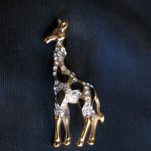 Giraffe Brooch Vintage Giraffe Jewelry Brooch Pin Rhinestone Enamel Brooches Pins Gift image 2