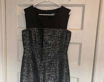 Designer Dresses Chetta B Sleeveless Dress Size 8 Sheath Dress Black Gray Burgundy