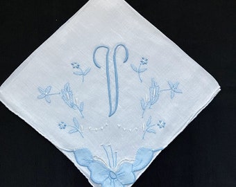 Hankie for Happy Tears Handkerchief Wedding Hankerchief initial N E B D S P H R A or L listing for one Gift