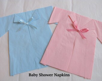 Sprinkle Baby Shower Napkins: Pink, Blue, or Yellow Party Decor