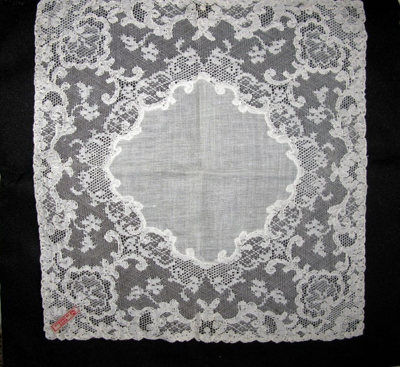 antique lace handkerchief