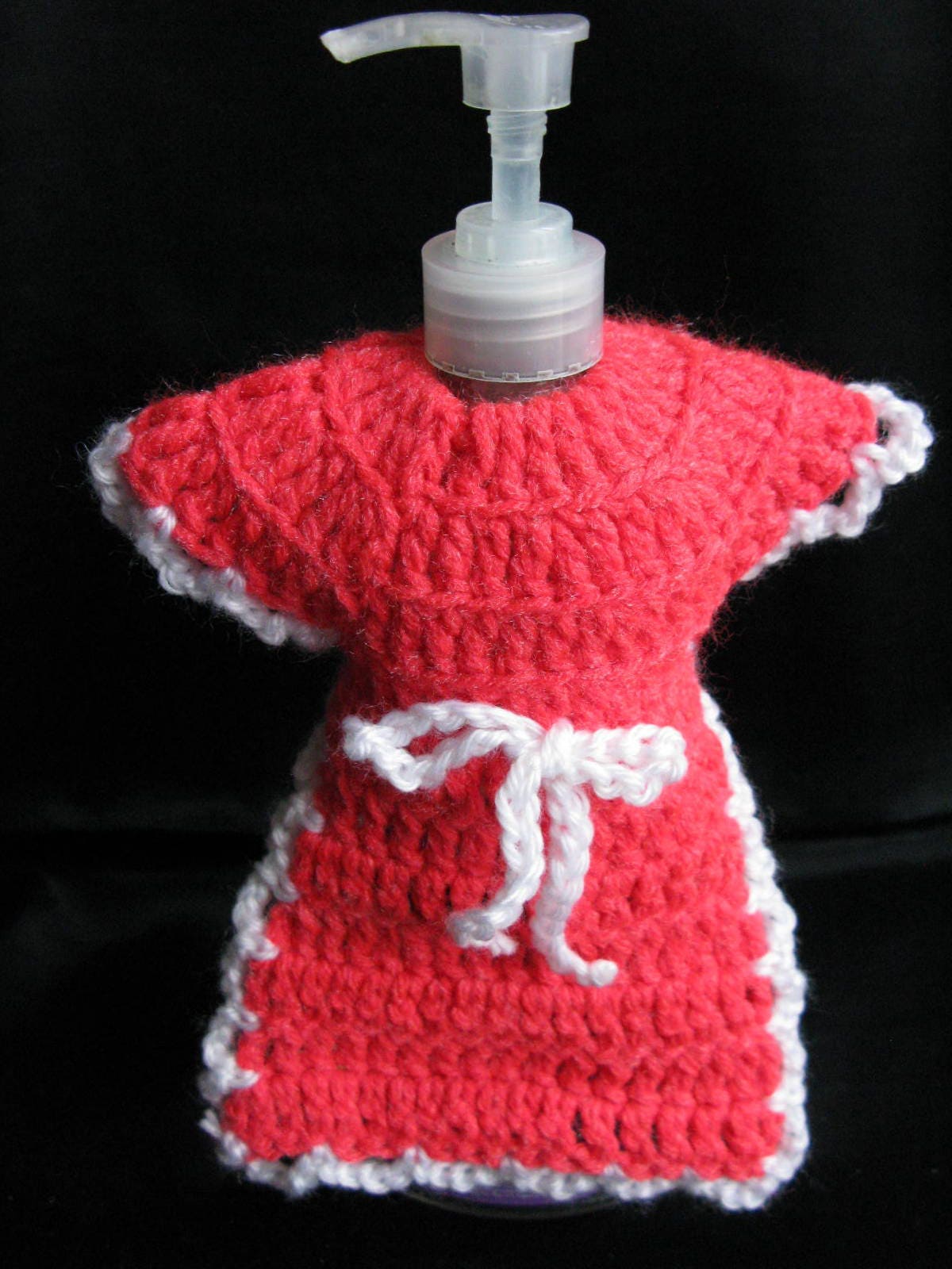 Dish Soap Bottle Dress Apron Crochet ready to ship country Etsy
