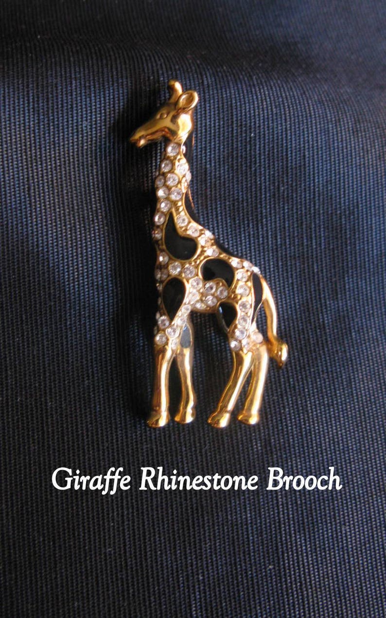 Giraffe Brooch Vintage Giraffe Jewelry Brooch Pin Rhinestone Enamel Brooches Pins Gift image 3
